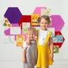 Vuzvuv 8 Pcs Hexagon Bulletin Board with 50 Pushpins &