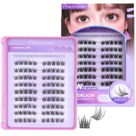 Natural Lash Clusters Wispy Cluster Eyelash Extensions 114Pcs Cluster Lash Extensions 10-12MM Soft & Thin Band Individual Lashes DIY at Home by MLEN DIARY