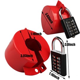 TEMEILI Water Spigot Lock，Hose Lock，Made of Metal,Suitable for Garden Outdoor Faucet Lock,Hose Bib Lock,Water Faucet Lock,Spigot Lock，Water Lock,Prevent Water Theft (red with Lock）