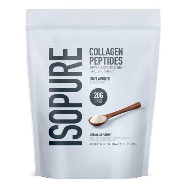 Isopure Collagen Peptides Powder, Promotes Hair, Nail, Skin and Joint
