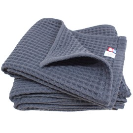 Imabari-towel SB-459 100231106203-01-03 Imabari Waffle Towel, Gray Face Towel, Set of 3