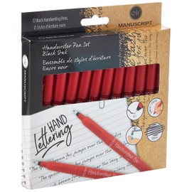 MANUSCRIPT Handwriting Pens Black - pack of 12 handwriters with black ink.