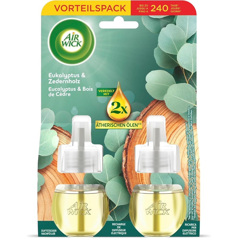 Air Wick Duftstecker Nachfüller – Duft: Eukalyptus & Zedernholz –