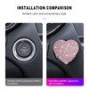 Adunsiaoto Car Push Start Button Decorative Protective Cover, Car Engine