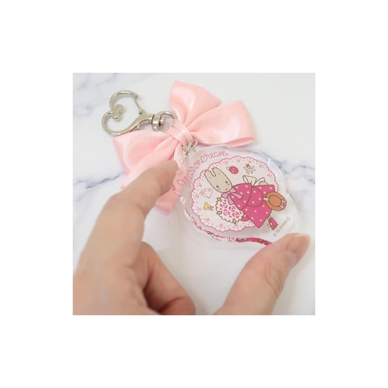 マロンクリーム リボンアクリルキーホルダー