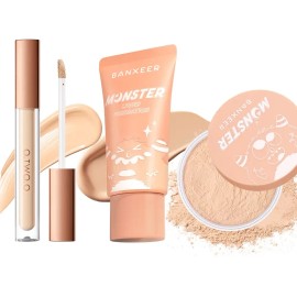 Base Liquido De Maquillaje Supermatte Corrector Y Polvo