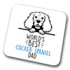 Cocker Spaniel World's Best Dad Coaster Dog Dad Cocker Spaniel