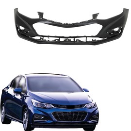 Thomletha Plastic Front Bumper Cover Primed without Parking Sensor Holes Replacement for Cruze 2016-2018 GM1000A01 84190084