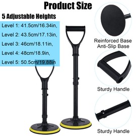 Adjustable Standing Assist Tool with Large Base, Portable Mobility Assistance Devices Lift & Stand Supports Equipment for Senior Daily Living to Help Elderly Get Up from Floor Ground