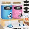 2PCS 1Gallon Glass Laundry Detergent Dispenser Set with Bamboo Lids