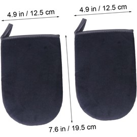 Guante Bronceador sin Sol Negro de Esponja, Paquete de 2 Aplicador de Autobronceador, Uso Cómodo y Aplicación Uniforme, para Crema Autobronceadora