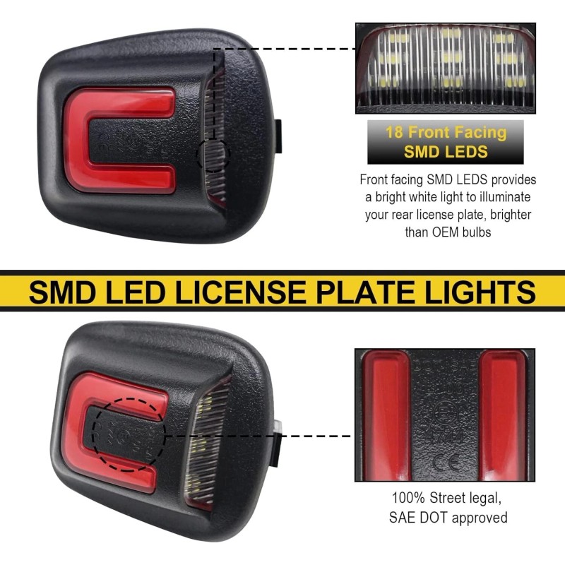 SP 3PCS For Dodge Dakota SLT 1997-2011 LED Third Brake