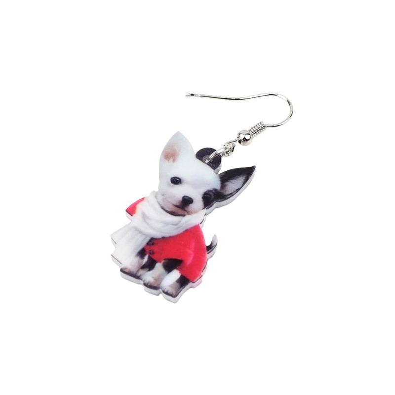 Ohrringe Chihuahua Hund Tiere Acryl Anh√§nger bunt