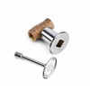 Hearth Products Controls (HPC 1/2-Inch Straight Gas Fire Pit Shut Off Valve Kit (MSCB), Polished Chrome Flange and Key