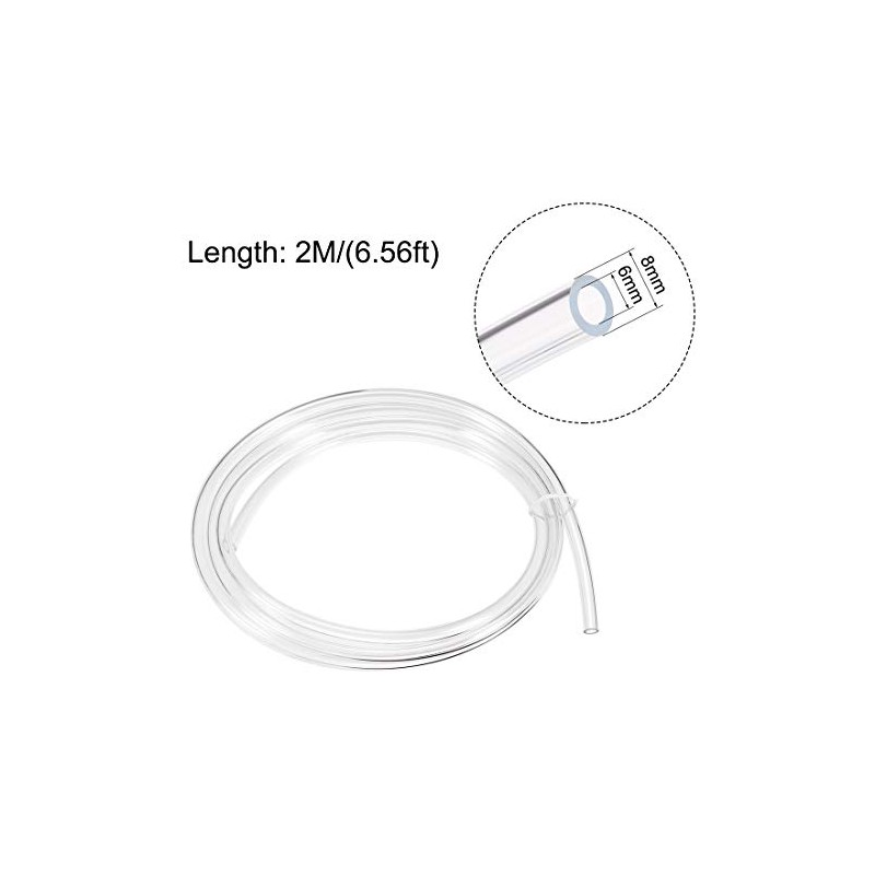 uxcell PVC Clear Vinyl Tubing for Aquarium/Fish Tank, 6mm ID