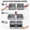Stackable Plastic Parts Bins for Garage Tool Storage