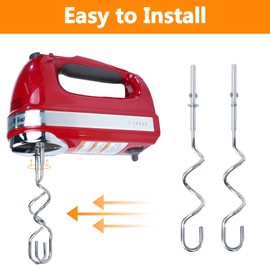 Hand Mixer Dough Hook Stainless Steel Attachments Compatible with kitchenAid Hand Mixer