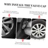 GANAZONO 1set Zinc Alloy Valve Stem Caps for Cars Tire