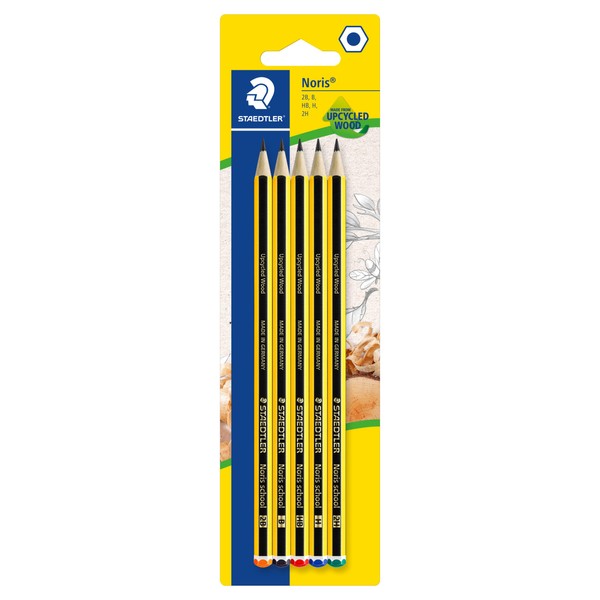 STAEDTLER 121-S BK5D Noris School Graphite Pencils - Assorted Degrees,