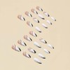 24Pcs Tip Press On Nails Black White Press On Nails