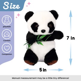 Hopearl Talking Panda Repeats What You Say Nodding Electric Interactive Animated Toy Speaking Plush Buddy Gifts for Toddlers, 7''
