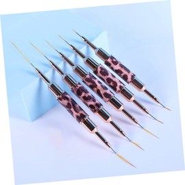 Healeved 5pcs Nail Art Brush Set Dual-ended Nail Liner Pens for Creative Designs Portable Drawing Tools for Diy Manicure and Art Supply