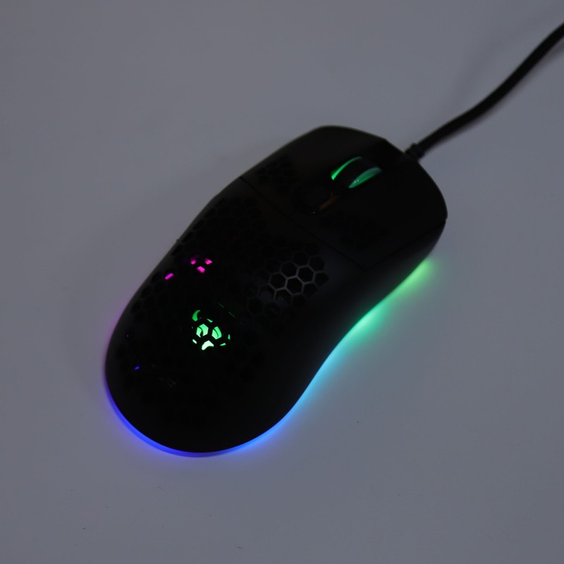 RGB Mouse Cellular Hollow Design Lightweight Wired Backlight 12000DPI 6