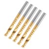 5Pcs End Mill TiPlated 1Flute CNC Spiral Router Bit HighSpeed