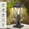 Darkaway Outdoor Post Lights, Aluminum Exterior Post Lantern Light Fixture