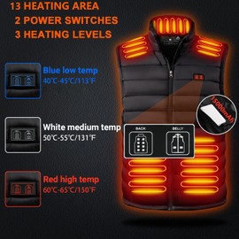 Unilove Heated Hunting Vest with Battery Pack, Smart Electric Heating Vest for Hiking (2XL)