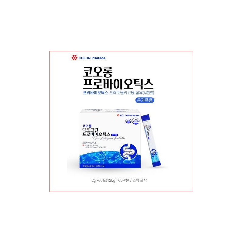 Kolon Probiotics Lactobacillus Stick 60 Packets Youth and Whole Family