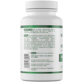 BD Cordyceps | 90 Cordyceps Capsules High Dose - 600mg Cordyceps Mushroom per Capsule | Cordyceps Sinensis High Dose | GMO, Gluten and Allergen Free | Made in the UK