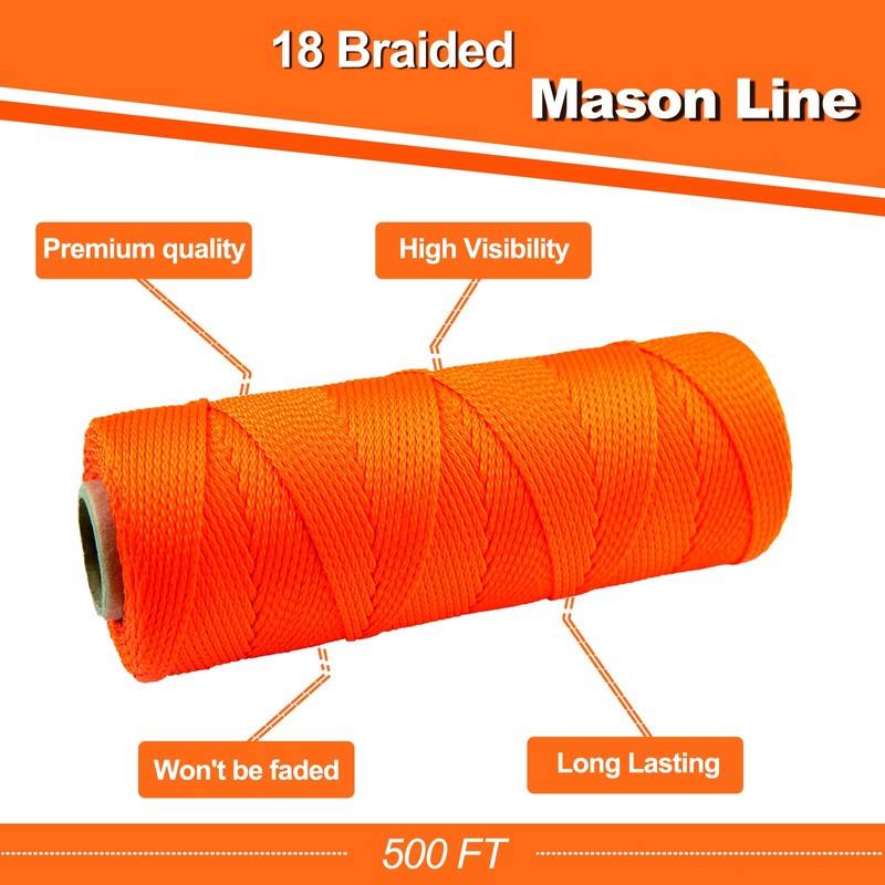 Mason Line, String Line, 500Ft, #18 Braided Nylon String, Nylon