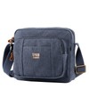 TRP0235 Troop London Classic Canvas Across Body Bag - Charcoal