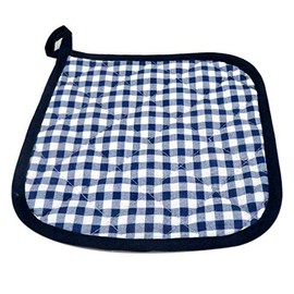 Endoshoji APT7102 Pot Holder, Commercial Use, Pot Holder, 8.1 x 8.1 inches (205 x 205 mm), Blue, Check Cloth