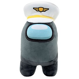 Among Us - Plush w. Accessory - Black Captains Hat (30 cm)