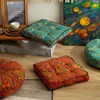 ELEFOCUS Blue Bohemian Seat Cushion,Indoor Boho Chair Cushions for Dining