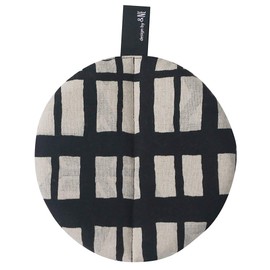 &NE NHK-173-KSBK Round Pot Holder, Koshi Black, Diameter 6.1 x Thickness 0.6 inches (15.5 x 1.5 cm)