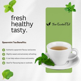 Your ExcellenTEA - Spearmint Loose Leaf Herbal Tea Pure Mint Herbs Leaves Caffeine Free (500g)