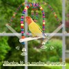 LuckyOpt Bird Swing Toy with Perch Stand and Bell, Natural
