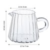 Healvian Crystal Glass Creamer Pitcher,200ml Mini Creamer Pitcher,Creative Embossed Stripe