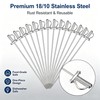 DEAYOU 15 PCS 18/10 Stainless Steel Cocktail Toothpicks, 4.4" Martini