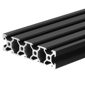 uxcell V Slot 2080 Aluminum Extrusion Profile European Standard 400mm x 80mm Anodized Black Linear Rail Extrusion Frame for 3D Printer, CNC, DIY