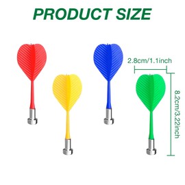 DHWEKU Pack of 8 Magnetic Darts, Safety Replacement Arrows, Indoor Game Target Accessories, Soft Darts, 4 Colour Mixing (Green, Red, Yellow, Blue)