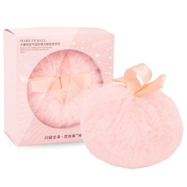Puff de Polvo Esponjoso Grande, Puff de Polvo de Maquillaje Cosmético Corporal, Herramienta de Bola de Puff para Resaltar el Cuerpo de la Cara, para Mujeres, Rosa