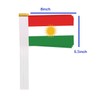 25 Packs Small Kurdistan Flags on Handheld Stick，Miniature Kurdish Flag