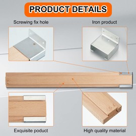 Maitys 8 Pcs Wood Drawer Slides Bottom Mount Classic 16 Inches Center Guide Track with Metal Slide Glides Traditional Wooden Drawer Rails for Dresser Replacement