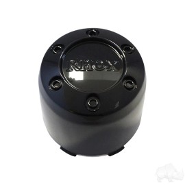 RHOX 4) Center Cap, RHOX Snap-in Black Plastic 2.65"