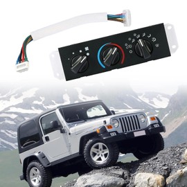 GOMADEIT Climate Control Module Compatible with Jeep Wrangler TJ AC Control Panel 1999 2000 2001 2002 2003 2004 Replace 55037473AB HS-373 HS373 SM2107 1S2187