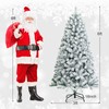 Byroce 6FT Unlit Snow Flocked Christmas Tree, Artificial Holiday Hinged